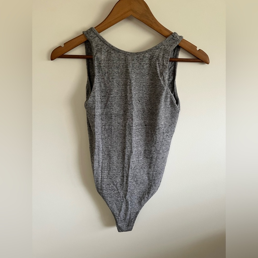 Grey low-back bodysuit